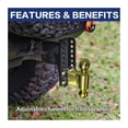 thumbnail image 3 of 10000Lbs 7.5"Drop Adjustable Trailer Hitch Tow 2-5/16" LBS GTW Ball Mount Dual Towing Ball RV Camper Caravan Accessories ,Weatherproof Double Locking Hitch Pin, 3 of 6