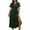 Army Green, variant on Axiiglly Dresses for Women V Neck Short Sleeve Wedding Guest Dresses Plus Size Cocktail Prom Party Dress Side Split Casual Flowy Wrap Maxi Dress