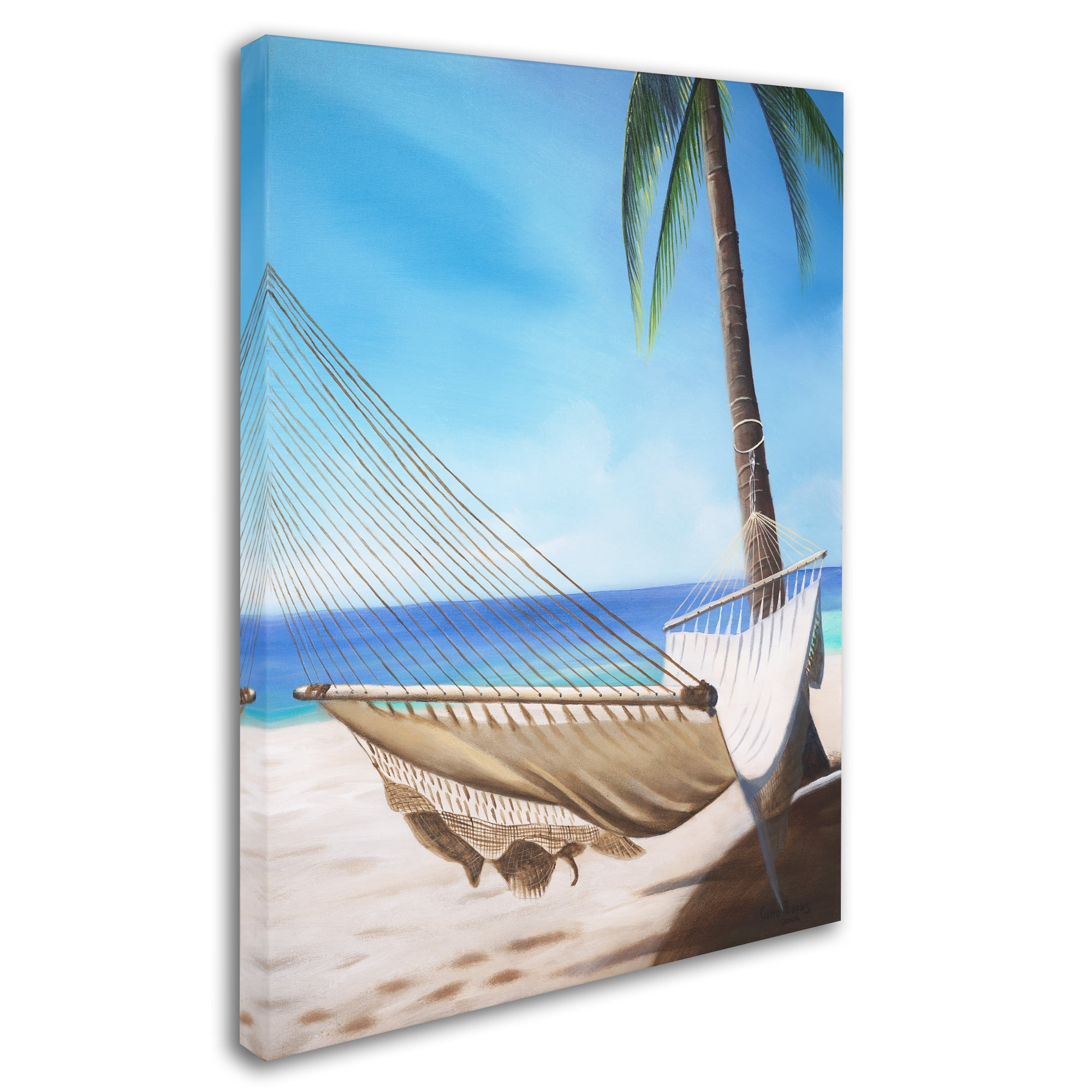 Trademark Fine Art 'Beach Hammock' Canvas Art by Geno Peoples