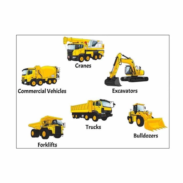 Engineering Car Wall Sticker Home PVC Kid's Room Background Sticker Room Self-adhesive Vehicle Stickers Interesting DIY Decal Backdrop Ornament