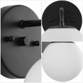 thumbnail image 5 of Jonathan Y 5.75" 1-Light Metal/Frosted Glass Contemporary LED Vanity Light, Black, 5 of 7