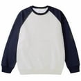 thumbnail image 1 of cfhntfmh Crewneck Sweatshirt for Men Fashion Color Block Long Sleeve Pullover Tops Warm Fleece Basic Shirts Fall Winter Outwear, 1 of 6