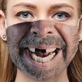 thumbnail image 3 of Máscaras de Cosplay para adultos, a prueba de polvo, reutilizables, lavables, protección facial con barba Sm, para adultos, mujeres, hombres, Halloween, Navidad, máscara Unisex divertida, 3 of 4
