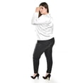 thumbnail image 3 of Blusa Satinada Roman Fashion con Lazo Talla Extra 5101 Blanco, 3 of 6
