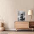 thumbnail image 5 of ZHONGYUTONG Zen Stones Canvas Wall Art Black and White Spa Stones Picture Spiritual Meditation Painting Print for Bathroom Decor Framed (24.00" x 36.00"), 5 of 5