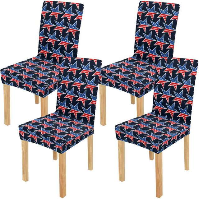 Funda Protectora para Silla ABPHQTO con Bandera de Estados Unidos Juego de 4