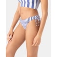 thumbnail image 4 of Roxy Stripe Out Lace Hipster Full Bikini Bottom - Size M - Color: Bijou Blue, 4 of 6