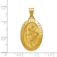 thumbnail image 2 of FJC Finejewelers 14 kt Yellow Gold Polished and Satin St Christopher Medal Hollow Charm 36 x 18 mm, 2 of 6