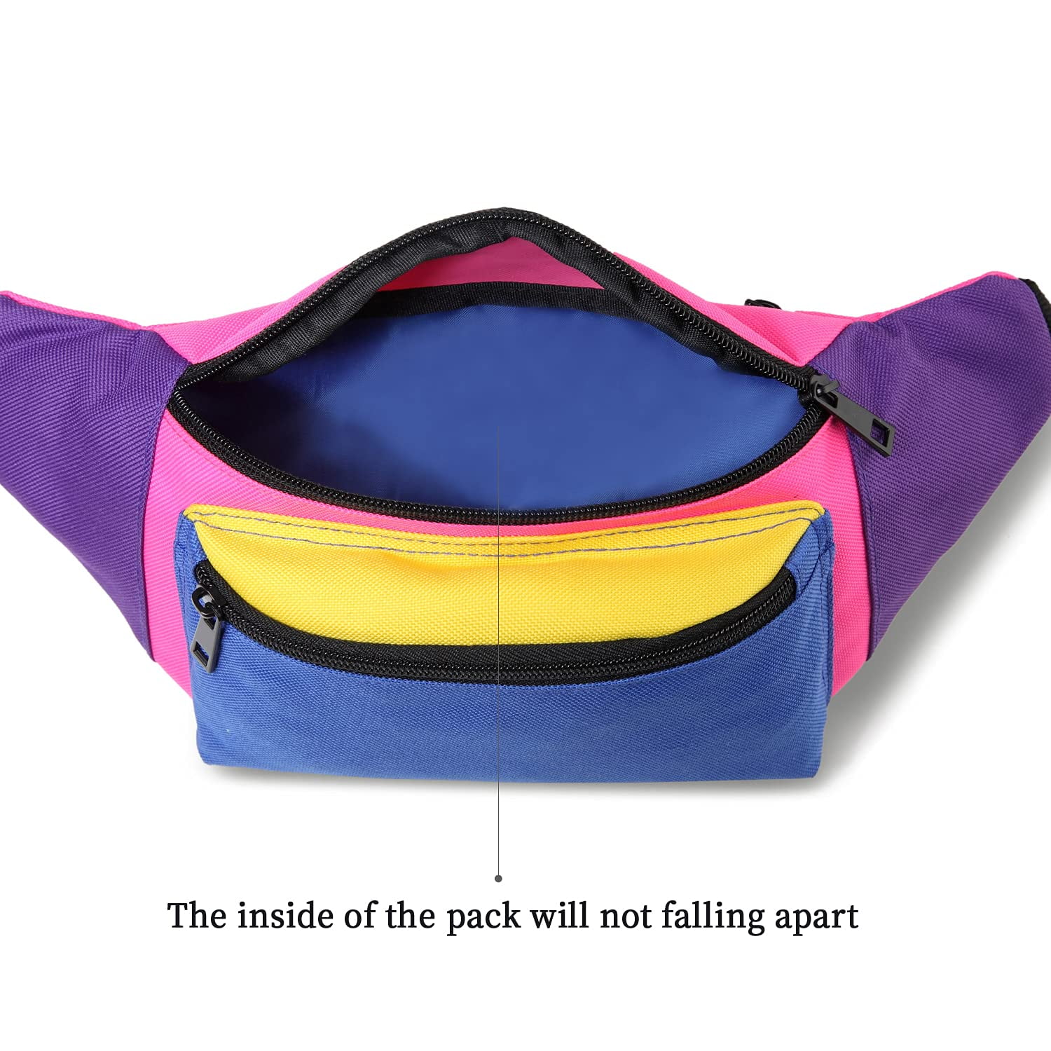 MIAIULIA 80s Neon Waist Fanny Pack for 80s Costumes,Festival Travel Party