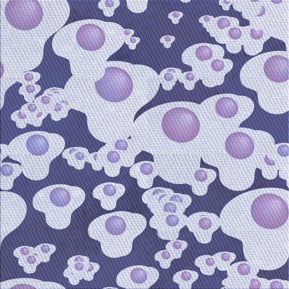 Ahgly Company Machine Washable Indoor Square Transitional Slate Blue Area Rugs, 6' Square
