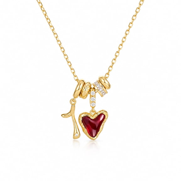 [MONMONDAY] Birth Month Number Charm Necklace for Women, Gold-Tone Birthstone Pendant Birthday Jewelry Gift, January–December