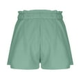 thumbnail image 5 of Wyobmus Women's Flowy Shorts Summer Comfy Culottes Shorts High Elastic Waist Wave Wrinkle Wide Leg Shorts Mint Green, 5 of 8