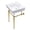 Brushed Brass, variant on Kingston Brass KVPB2018W41 Edwardian 20" Porcelain Console Sink with Brass Legs (4-Inch, 3-Hole), White/Polished Chrome