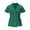 Green, variant on Scrubs Top for Women Soft V-Neck Wrap Open Front Scrub Tops Stretchy Medical Uniform Short Sleeve Side Tie Shirts