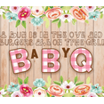thumbnail image 3 of Floral Design Baby Shower Banner Polyester BBQ Event Decor for Baby Shower Gender Reveal BBQ Party, 3 of 6