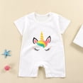 thumbnail image 2 of NIEWTR Preemie 12-18 Months One-Piece Baby Romper Cartoon Baby Bodysuit Cute Short Sleeved Baby Romper A18-Yellow, 2 of 6