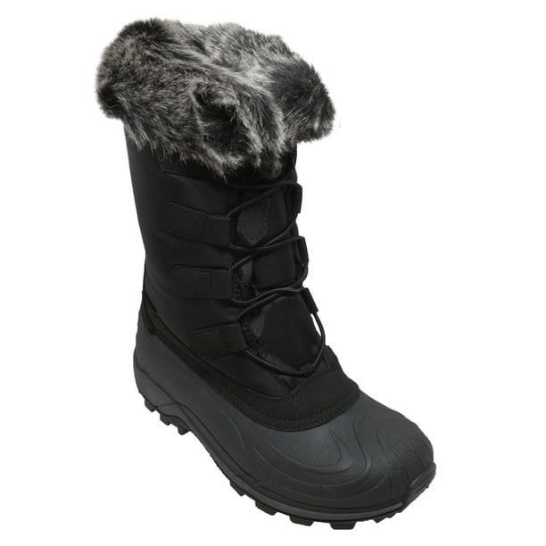 Winter Tecs - Women's Nylon Winter Boots Black - Walmart.com - Walmart.com