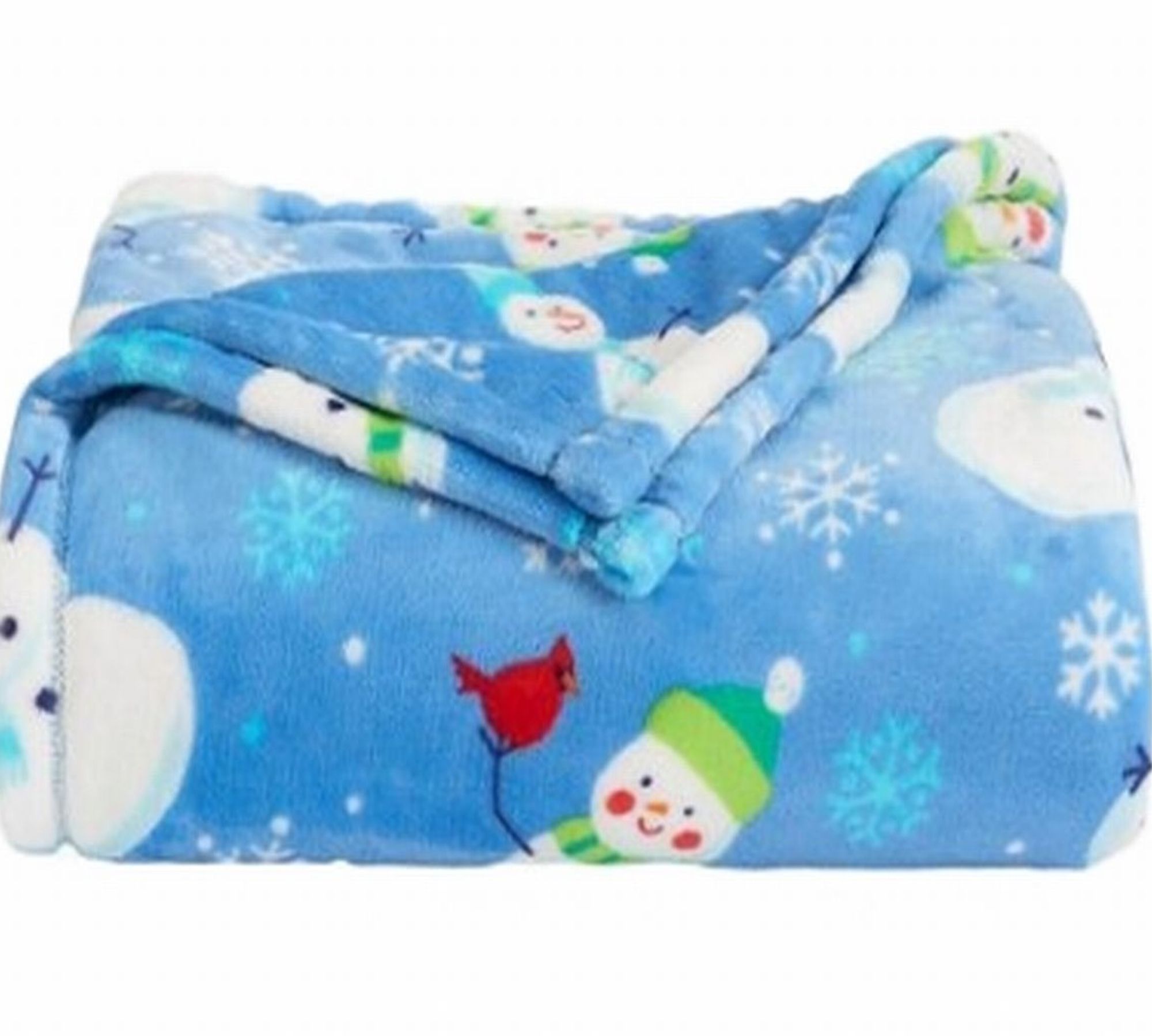 The Big One Plush Super Soft Blue Snowman Oversized Microplush Throw