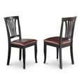 thumbnail image 3 of East West Furniture Shelton 5-piece Wood Dining Set with Leather Chairs in Black, 3 of 4