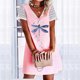 thumbnail image 2 of Vestido casual sexy de verano para mujer Vestido de manga corta con estampado floral y cuello en V Pompotops ghjkhdj16573, 2 of 5