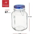 thumbnail image 3 of Bormioli Pot Carré Rocco Fido avec Couvercle Bleu, 72 Onces, 3 of 7