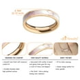 thumbnail image 3 of 555Jewelry 4mm Stainless Steel Mother of Pearl Abalone Shell Inlay Band Ring for Women & Girls, Shell Wedding Rings for Women, Rose Gold, Size 9, 3 of 4