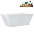 thumbnail image 4 of 67" Streamline G-89-339-BBR Soaking Glossy White Freestanding Tub and Tray With Internal Drain in Brushed Brass, 4 of 19