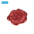 thumbnail image 3 of Uxcell Wax Seal Stickers, 25 Pcs Embossed Self Adhesive Good Luck Sticker, Burgundy, 3 of 5