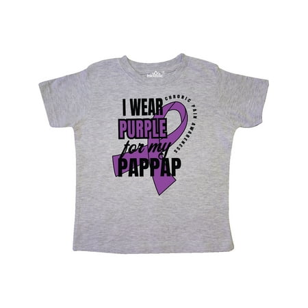 

Inktastic Chronic Pain I Wear Purple For My Pappap Gift Toddler Boy or Toddler Girl T-Shirt