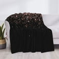 thumbnail image 3 of Yiaed Rose Gold Glitter1 Print Blanket Throw Blanket Soft Cozy Flannel Blanket for Home Bed Sofa Couch Chair-80"x60", 3 of 6