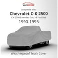 thumbnail image 2 of Weatherproof Truck Cover Compatible with 1990-1995 Chevrolet C-K 2500 Extended Cab8 Ft Bed - 5L Outdoor & Indoor - Protect from Rain, Snow, Hail, Sun - Theft Cable Lock, Bag & Wind Straps, 2 of 9