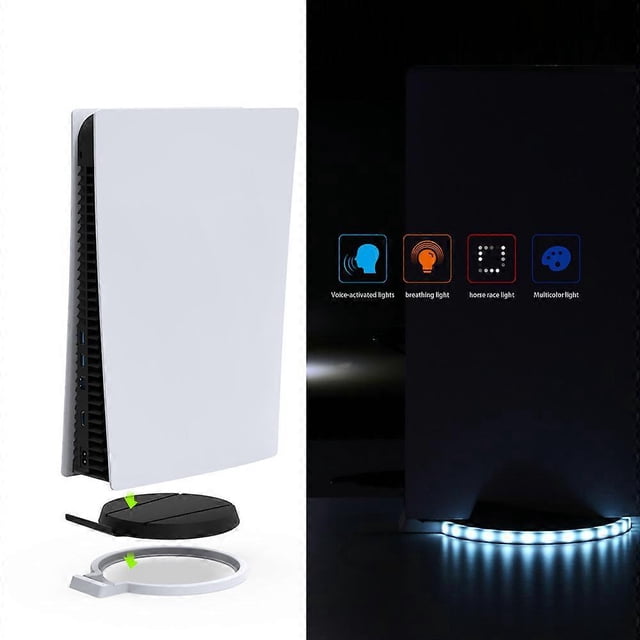 PS5 host base colorful LED light bracket PS5 luminous base tray bracket supports voice control