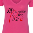 thumbnail image 4 of Inktastic Life is Better at the Lake Fishing Pole with Bobber Women's V-Neck T-Shirt, 4 of 5