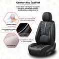 thumbnail image 5 of Fit for Toyota Yaris 2015 Full Set Seat Covers Leather Upholstery Water Resistant Precision Fit Padded Support Seat Belt Compatible, Only 4 Door, 5 of 10