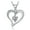 04-Apr-Diamond, variant on 18k White Gold Plated Love Arrow Birthstone Pendant Necklace Women Jewelry
