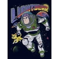 thumbnail image 2 of Men's Lightyear Buzz and Sox Protecting The Galaxy  Graphic Tee Navy Blue X Large, 2 of 5