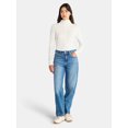 thumbnail image 2 of Time and Tru Women's Tissue Like Turtleneck Top, Sizes XS-XXXL, 2 of 5