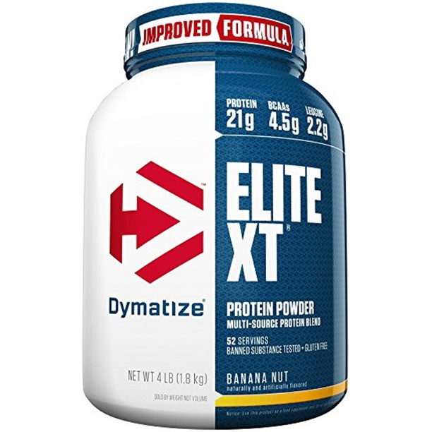 Dymatize Elite XT Protein Powder Blend, Banana Nut, 21g Protein/Serving