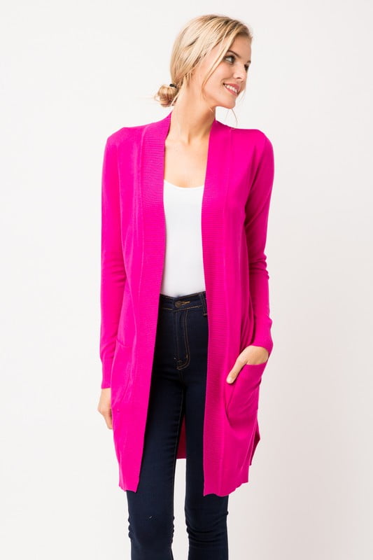 ClothingAve. Women's Long Open Cardigan2 Female Cardigan
