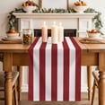thumbnail image 2 of Red Stripes Table Runner, Simple Red White Texture Washable Cotton Linen Table Runners 90 Inches Long, Dresser Scarf Runner for Dining/Coffee/Kitchen/Hallway Tables 13''x90'', 2 of 8