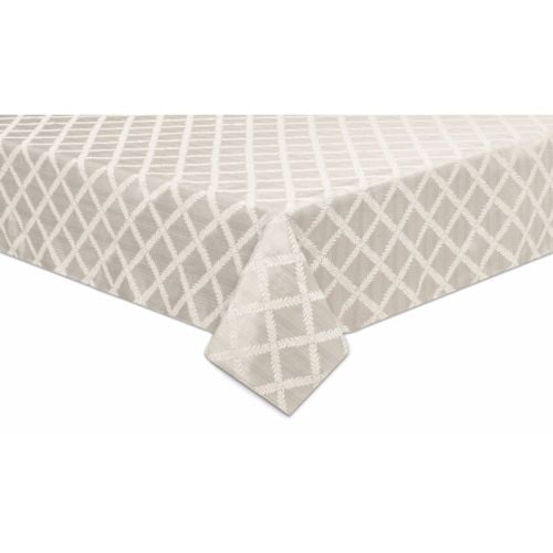 Lenox Laurel Leaf Oblong Tablecloth, Platinum, 70x144"