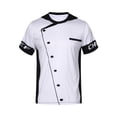 thumbnail image 1 of Oyolan T-Shirt Homme Chef Imprimé Contraste Couleur Restaurant Cuisine Costume Col Rond Manches Courtes Blanc&Noir TG, 1 of 7