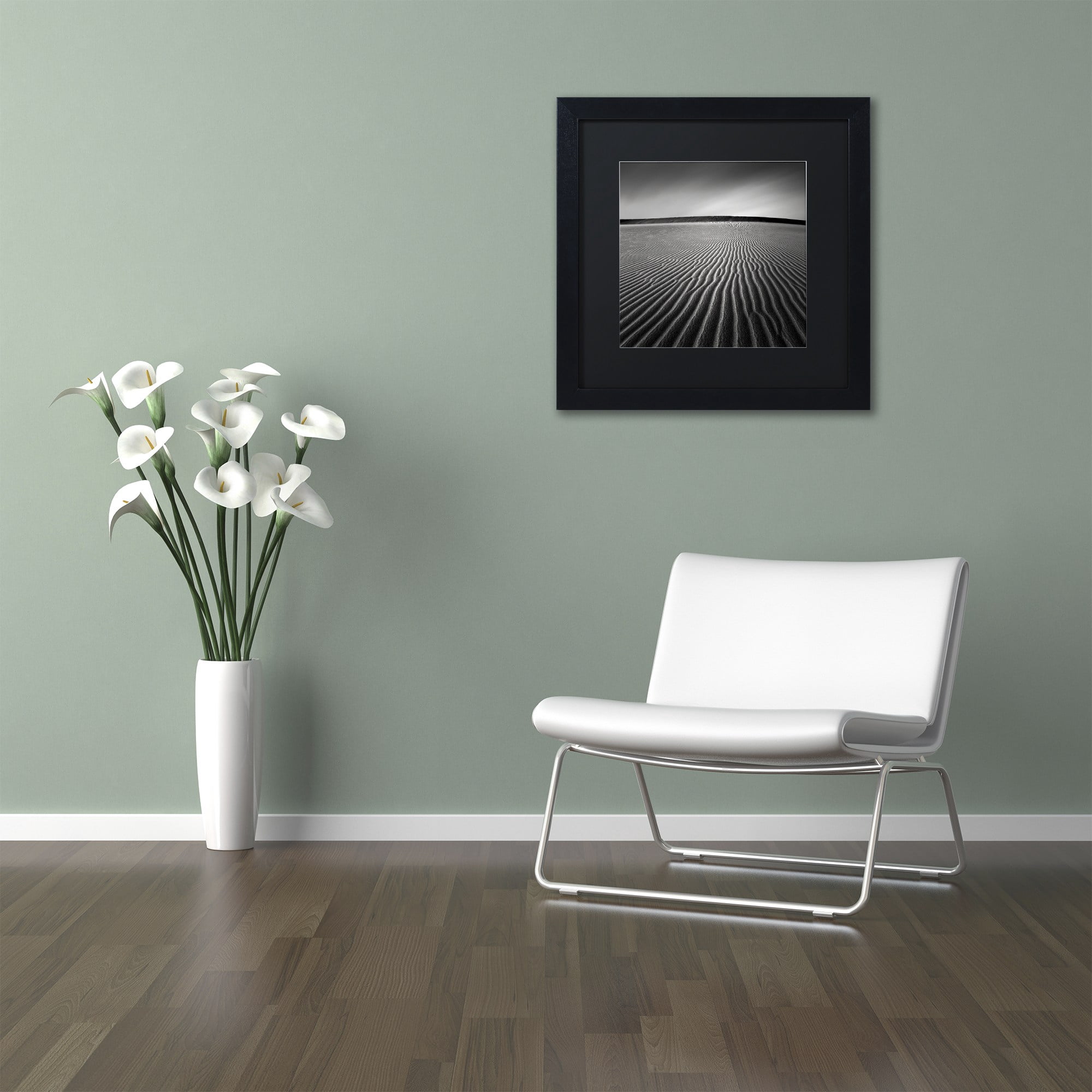 Trademark Fine Art "Ripples" Canvas Art by Dave MacVicar, Black Matte, Black Frame