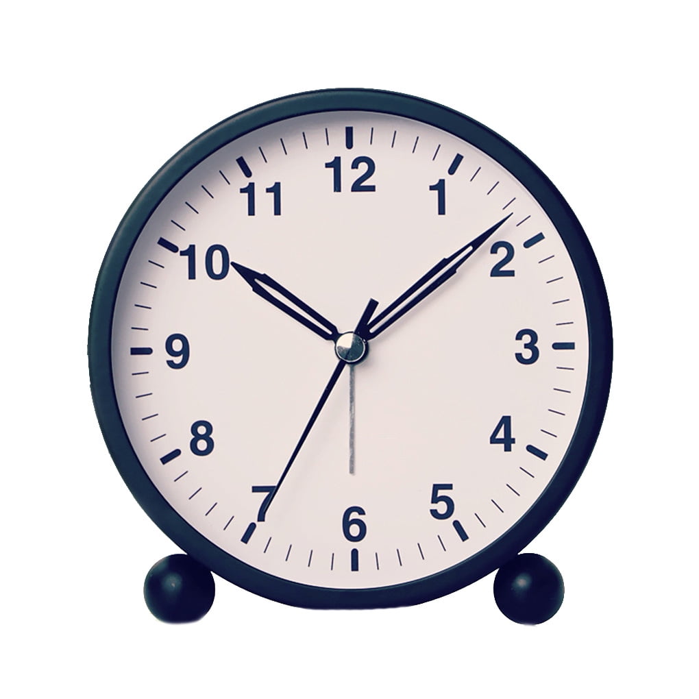 Battery Powered Loud Clock Desk Clocks Bedside Clock Table Decor Black