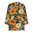 thumbnail image 5 of SELONE Cute Cardigans for Women 3/4 Sleeve Plus Size Regular Open Front Cardigans Without Hoodie Sunflower Lightweight Beach Vacation Wear Orange 3XL, 5 of 5