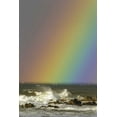 thumbnail image 2 of Illg, Cathy and Gordon 23x32 Black Ornate Wood Framed with Double Matting Museum Art Print Titled - Hawaii, Maui, Hookipa Beach Rainbow and waves, 2 of 4