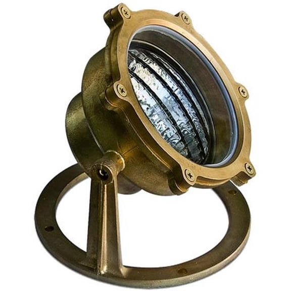 Dabmar Lighting LV308-L6-30K-BS 12V Screw LED 6W 30K Brass Underwater Light, Brass
