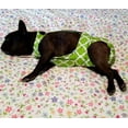 thumbnail image 3 of Barkertime White Quatrefoil on Green Escape-Proof Washable Dog Diaper Overall - Made in USA, 3 of 8