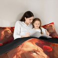 thumbnail image 5 of Homewish Lion King and Queen Queen Comforter Set, Romantic Wildlife Bedding Sets, Romantic Anniversary Rose Reversible Bedding Comforter Set, Microfiber Bedroom Decor, 3-Piece, 5 of 8
