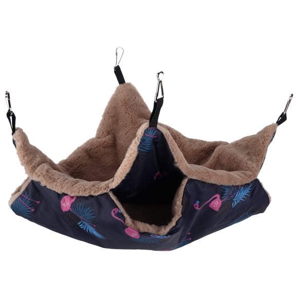 Double Layer Hammockfor Small Pet,Pet DoubleLayer Warm Hammock Pet Double Layer Warm Hammock Small Pet Warm Double Hammock Multi-Functional